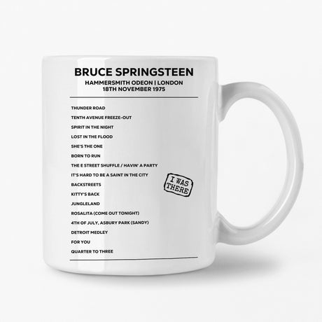 Bruce Springsteen London 18th November 1975 Setlist Mug - Setlist