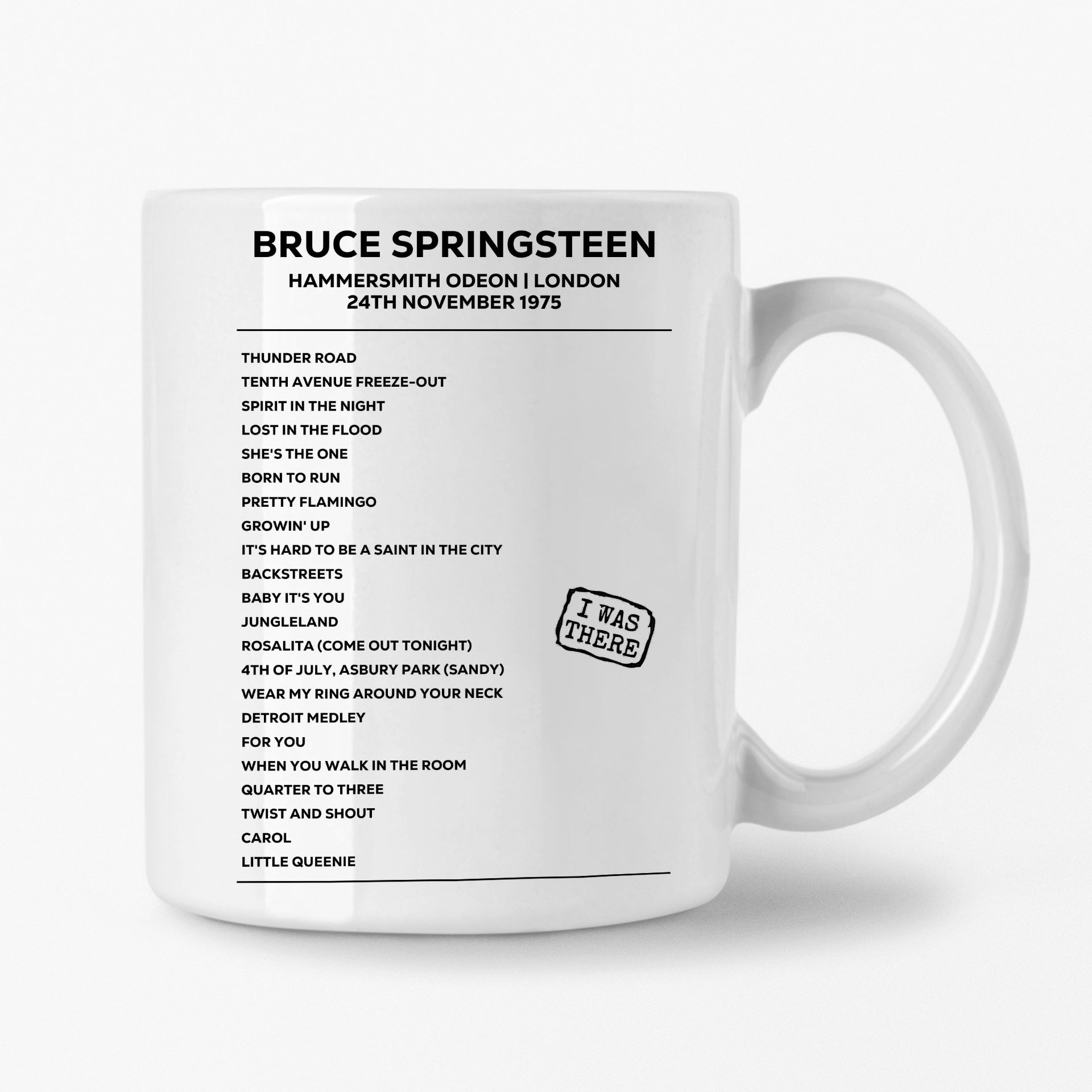 Bruce Springsteen London 24th November 1975 Setlist Mug - Setlist