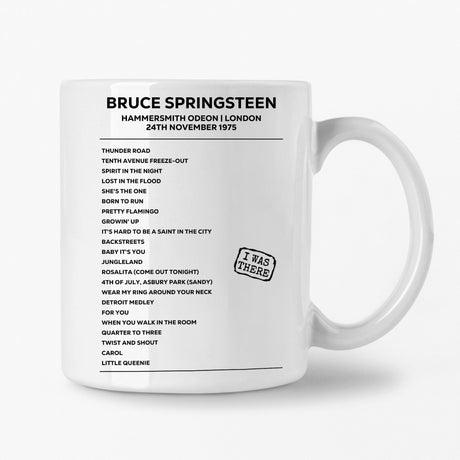 Bruce Springsteen London 24th November 1975 Setlist Mug - Setlist