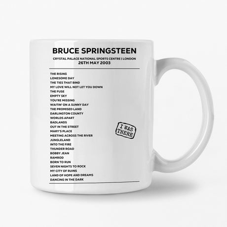 Bruce Springsteen London 26th May 2003 Setlist Mug - Setlist