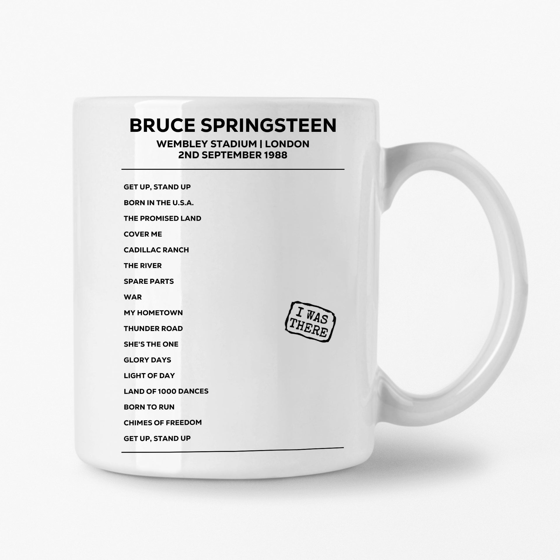 Bruce Springsteen London 2nd September 1988 Setlist Mug - Setlist