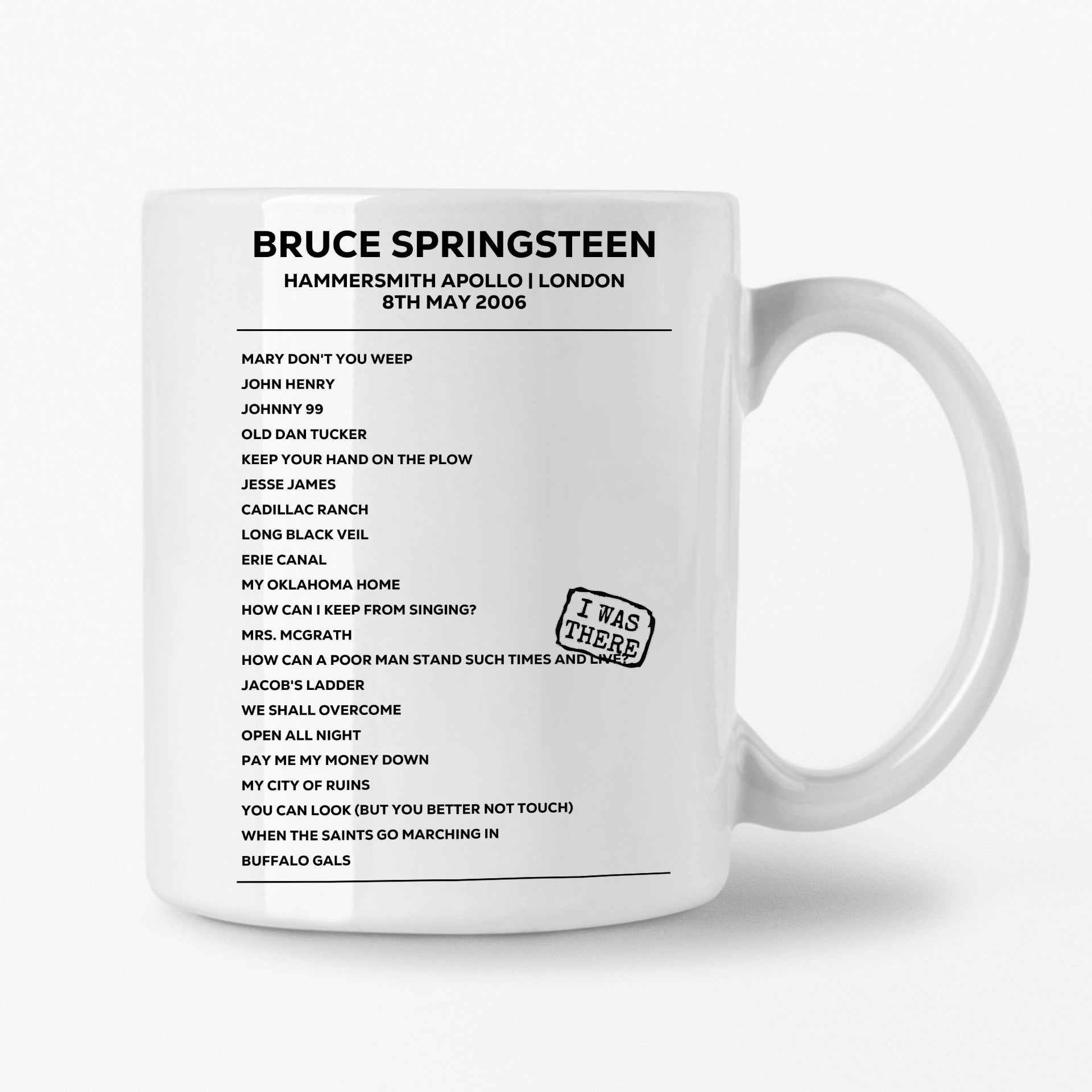 Bruce Springsteen London 8th May 2006 Setlist Mug - Setlist