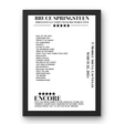 Bruce Springsteen March 22, 2024 T - Mobile Arena Las Vegas Setlist Poster - Setlist