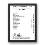 Bruce Springsteen March 31, 2024 Chase Center San Francisco Setlist Poster - Setlist