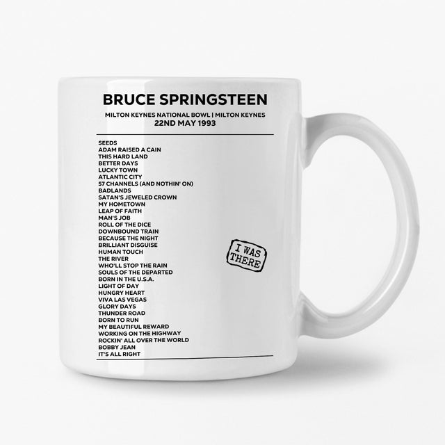 Bruce Springsteen Milton Keynes 22nd May 1993 Setlist Mug - Setlist