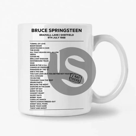 Bruce Springsteen Sheffield 9th July 1988 Setlist Mug - Setlist