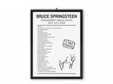 Bruce Springsteen Solna, Sweden July 18 2024 Setlist Poster - Setlist