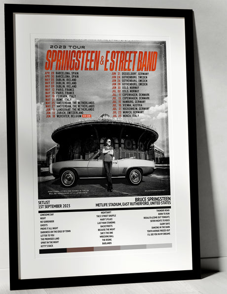 Bruce Springsteen Springsteen & E Street Band 2023 Tour MetLife Stadium East Rutherford 1st September 2023 - Setlist Tour Poster - Setlist