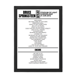 Bruce Springsteen Sunderland June 21, 2012 Replica Setlist - Setlist