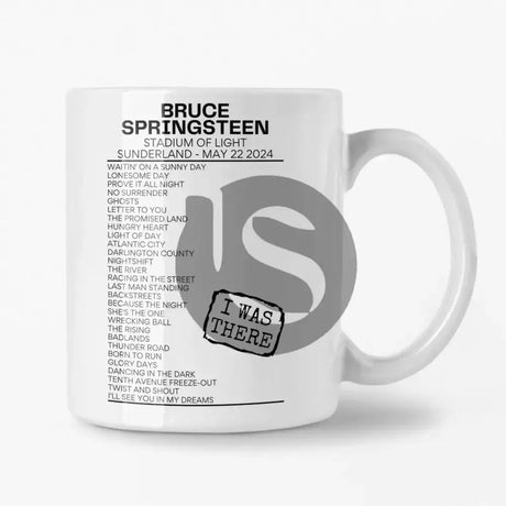 Bruce Springsteen Sunderland May 2024 Replica Setlist Mug - I Was There - Setlist