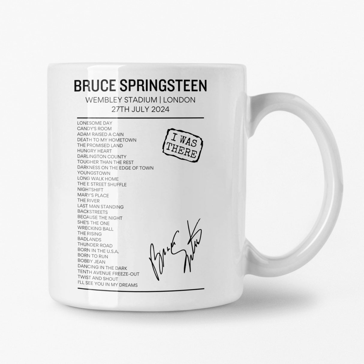 Bruce Springsteen Wembley Stadium July 27 2024 Setlist Mug - Setlist