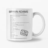 Bryan Adams Utilita Arena Sheffield May 18, 2024 Replica Setlist Mug - Setlist