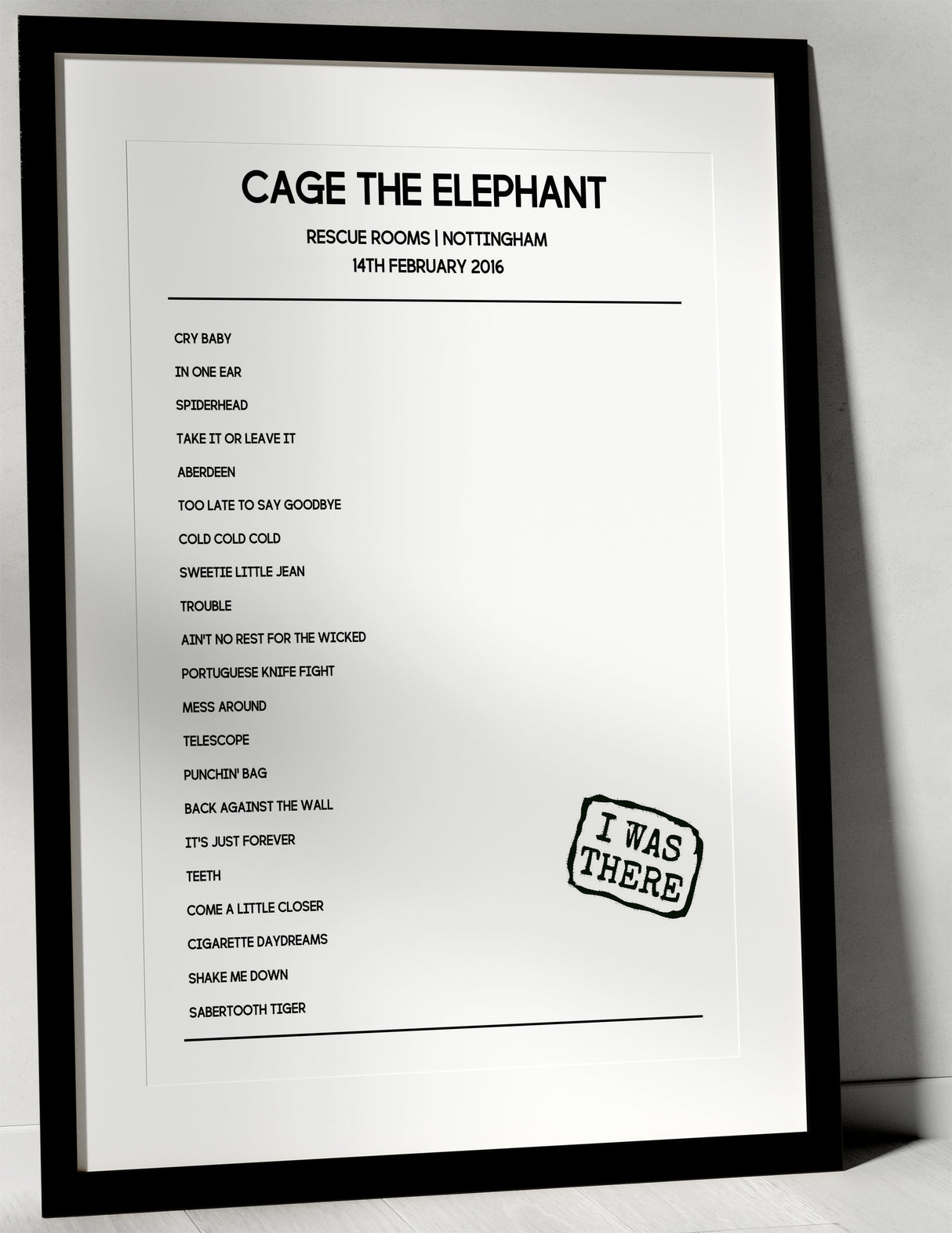 Cage the Elephant 14th February 2016 Rescue Rooms Nottingham - I Was There - Setlist