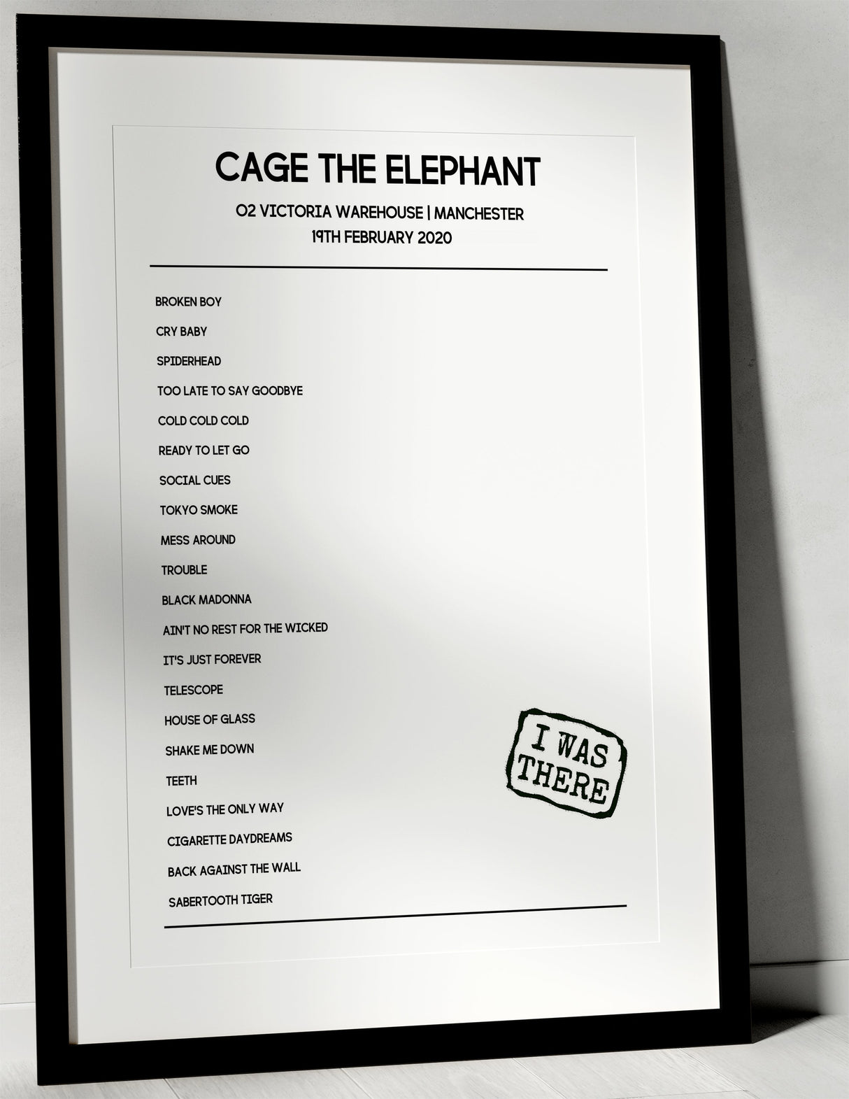 Cage the Elephant 19th February 2020 O2 Victoria Warehouse Manchester - I Was There - Setlist