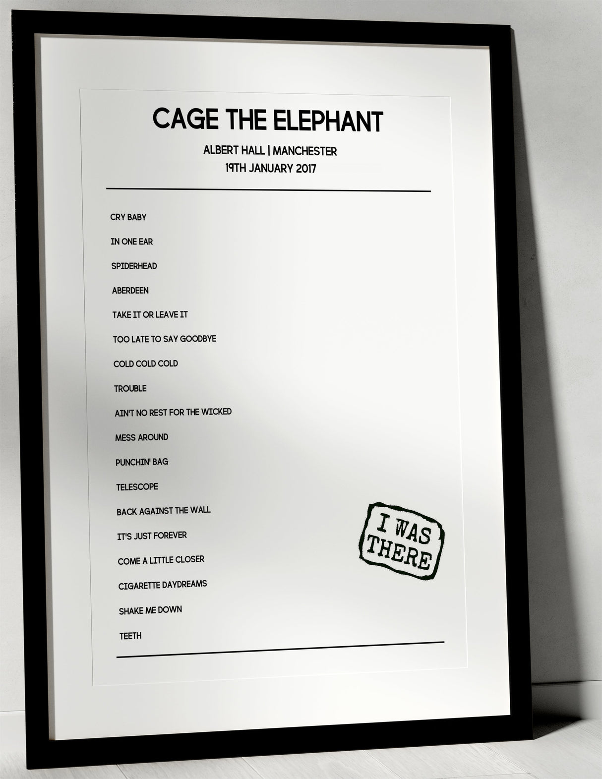 Cage the Elephant 19th January 2017 Albert Hall Manchester - I Was There - Setlist