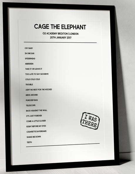 Cage the Elephant 20th January 2017 O2 Academy Brixton London - I Was There - Setlist