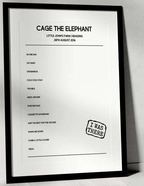 Cage the Elephant 28th August 2016 Little John's Farm Reading - I Was There - Setlist