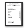 Chappell Roan September 15, 2024 O2 Academy Glasgow Glasgow Setlist Poster - Setlist