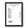 Chase & Status March 03, 2024 O2 Victoria Warehouse Manchester Setlist Poster - Setlist