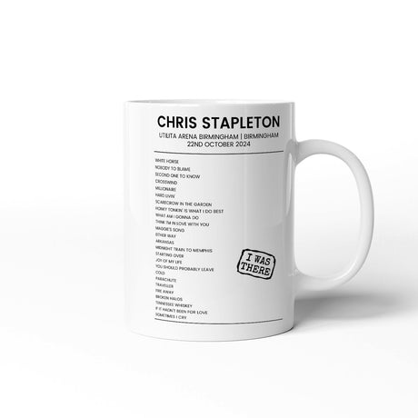 Chris Stapleton All - American Road Show Goes Across The Pond Utilita Arena Birmingham Birmingham 22nd October 2024 - Setlist Mug - Setlist