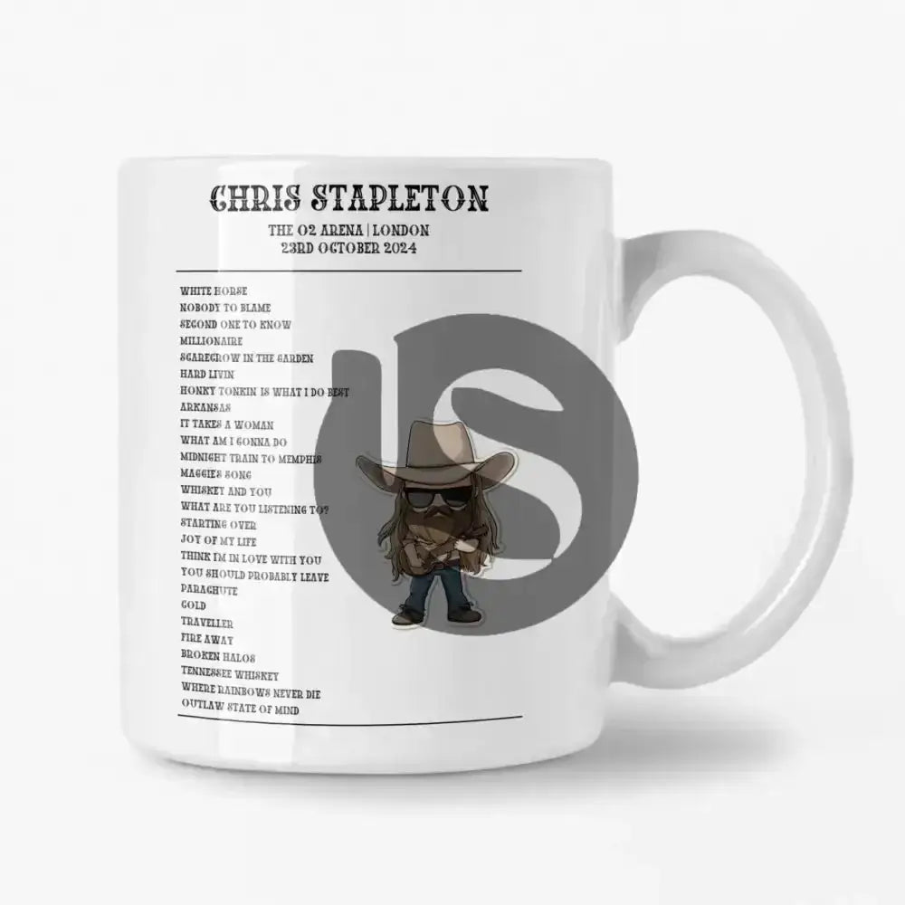 Chris Stapleton O2 Arena October 23 2024 - Setlist Mug - Sticker - Setlist