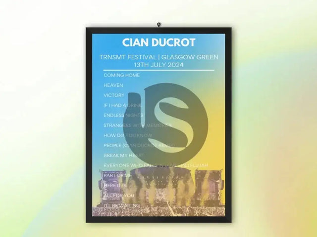 Cian Ducrot TRNSMT Festival 2024 - Setlist Poster - Setlist