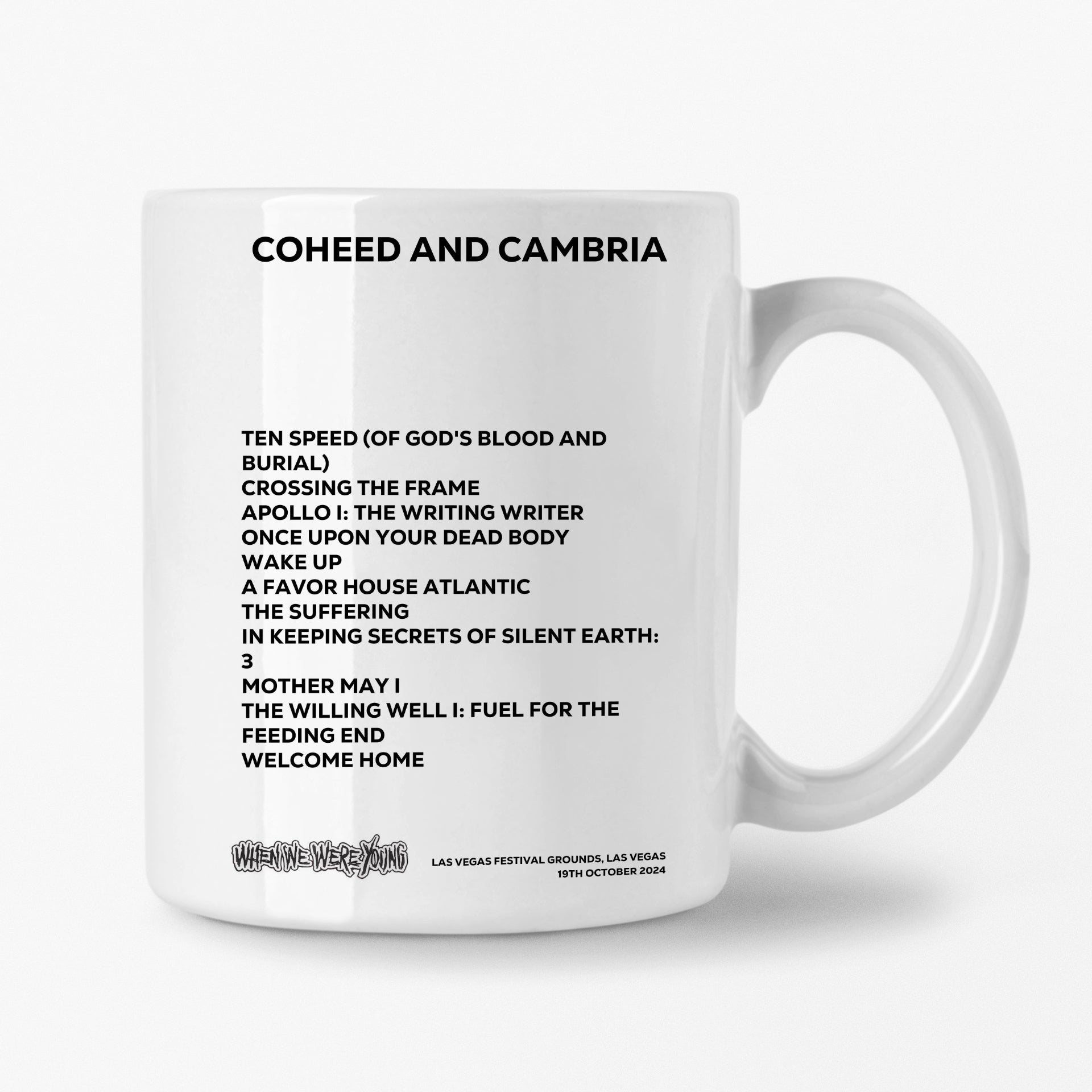 Coheed and Cambria Las Vegas 19th October 2024 Setlist Mug - Setlist