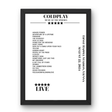 Coldplay August 22, 2024 Ernst Happel Stadion Vienna Setlist Poster - Setlist