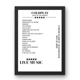 Coldplay Etihad Stadium Manchester 31 May 2023 Setlist Poster - Setlist