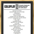 Coldplay Etihad Stadium Manchester June 3 2023 Setlist - Setlist