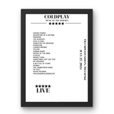 Coldplay July 27, 2024 Olympiastadion Helsinki Setlist Poster - Setlist