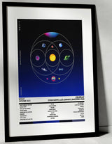 Coldplay Music of the Spheres Estadi Olímpic Lluís Companys Barcelona 24th May 2023 - Setlist Tour Poster - Setlist