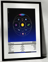 Coldplay Music of the Spheres Estádio Nilton Santos Rio de Janeiro 28th March 2023 - Setlist Tour Poster - Setlist