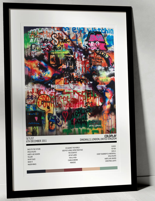 Coldplay Mylo Xyloto Dingwalls London 6th December 2011 - Setlist Tour Poster - Setlist