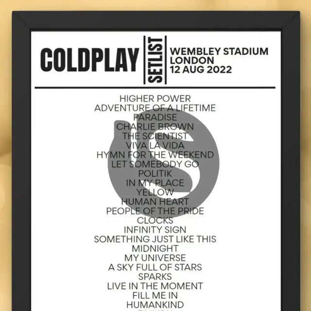 Coldplay Setlist Wembley Stadium August 12 2022 - Setlist