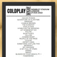 Coldplay Setlist Wembley Stadium August 21 2022 - Setlist