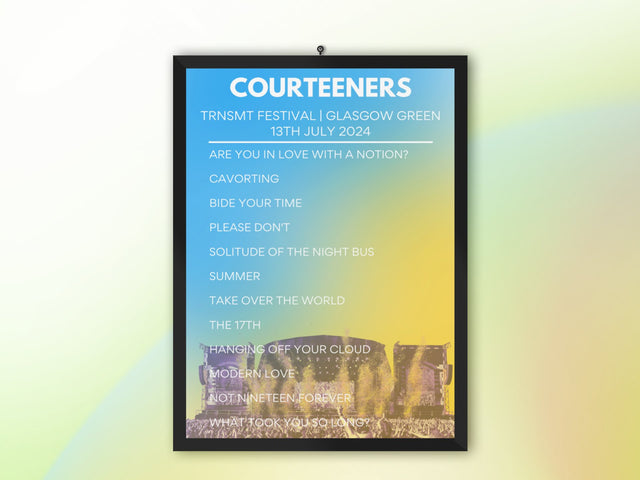 Courteeners TRNSMT Festival 2024 - Setlist Poster - Setlist