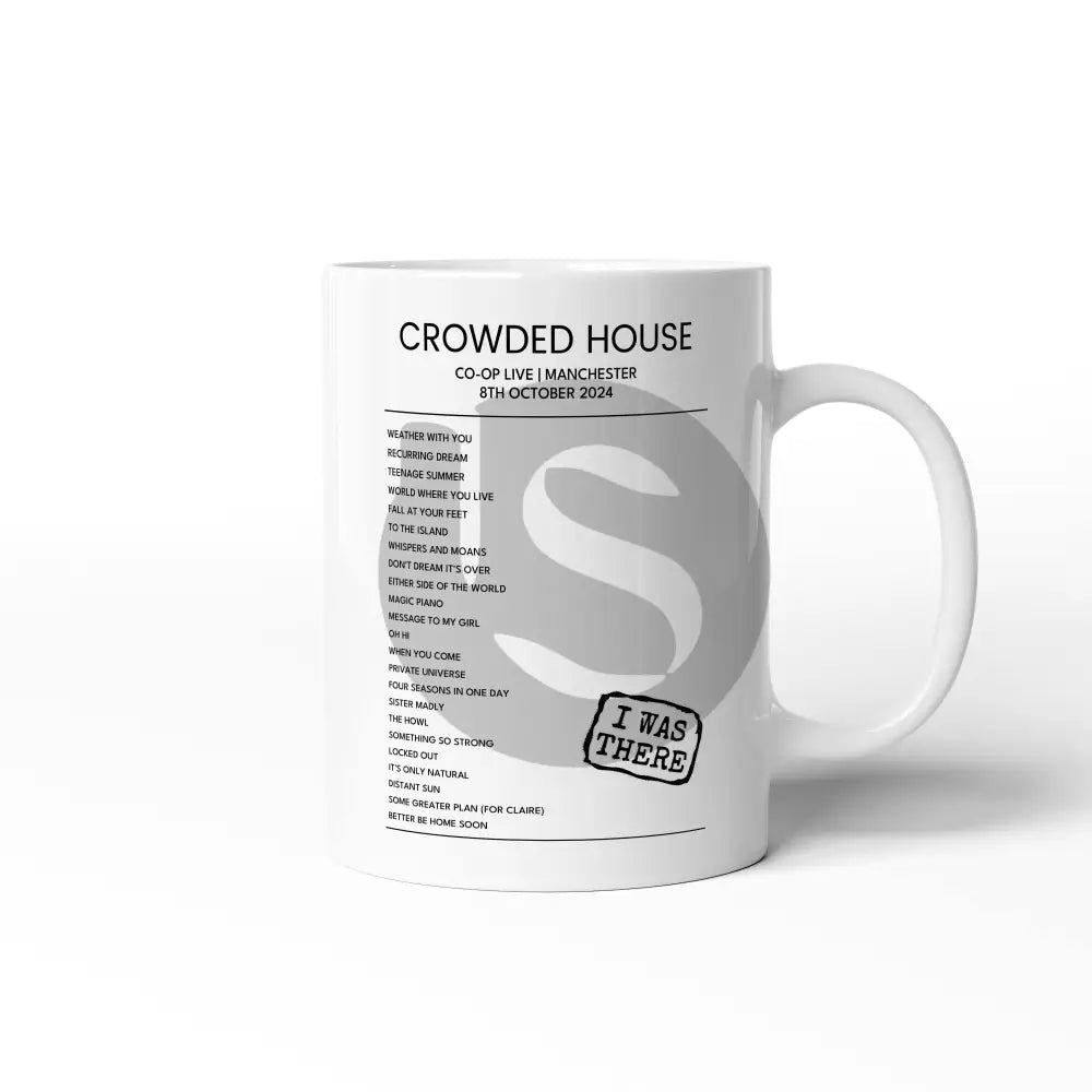 Crowded House Gravity Tour 2024 Setlist Mug - Setlist