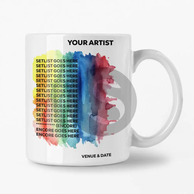 Custom Mug - Rainbow - Setlist