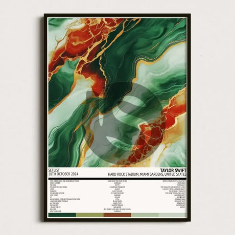 Custom Setlist Tour Poster - Marble - Setlist