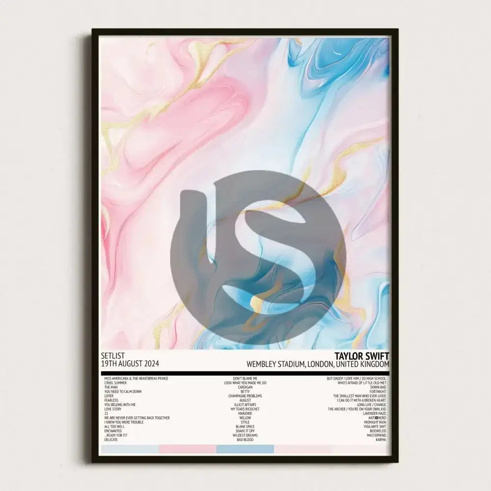 Custom Setlist Tour Poster - Marble - Setlist