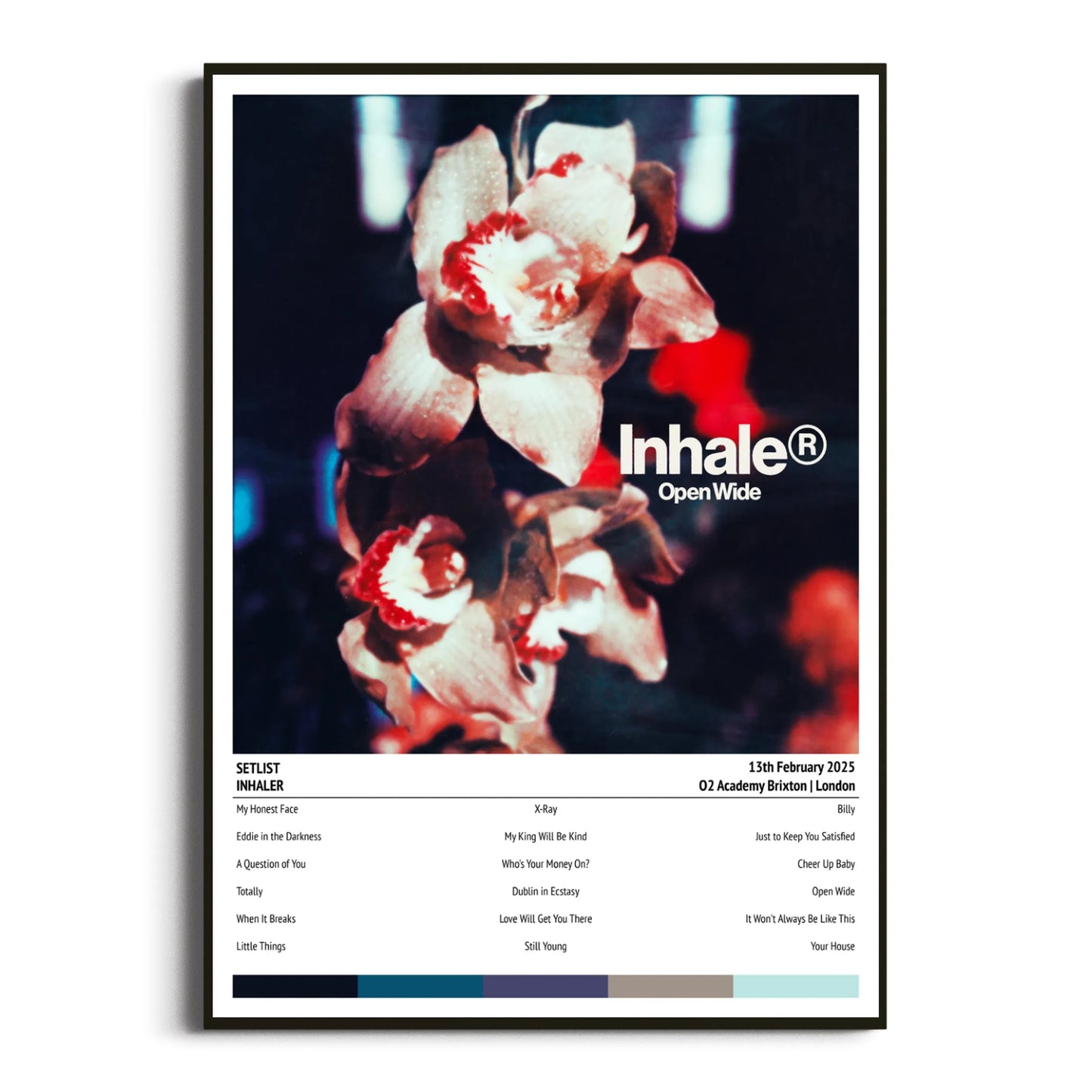 Inhaler London O2 Academy Brixton 13 February 2025 Setlist Tour Poster