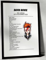 David Bowie 20th November 2003 NEC Arena Birmingham I Was There - Setlist