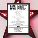 David Bowie Setlist 10-07-2002-Manchester - Setlist