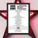 David Bowie Setlist 17-11-2003-Manchester - Setlist