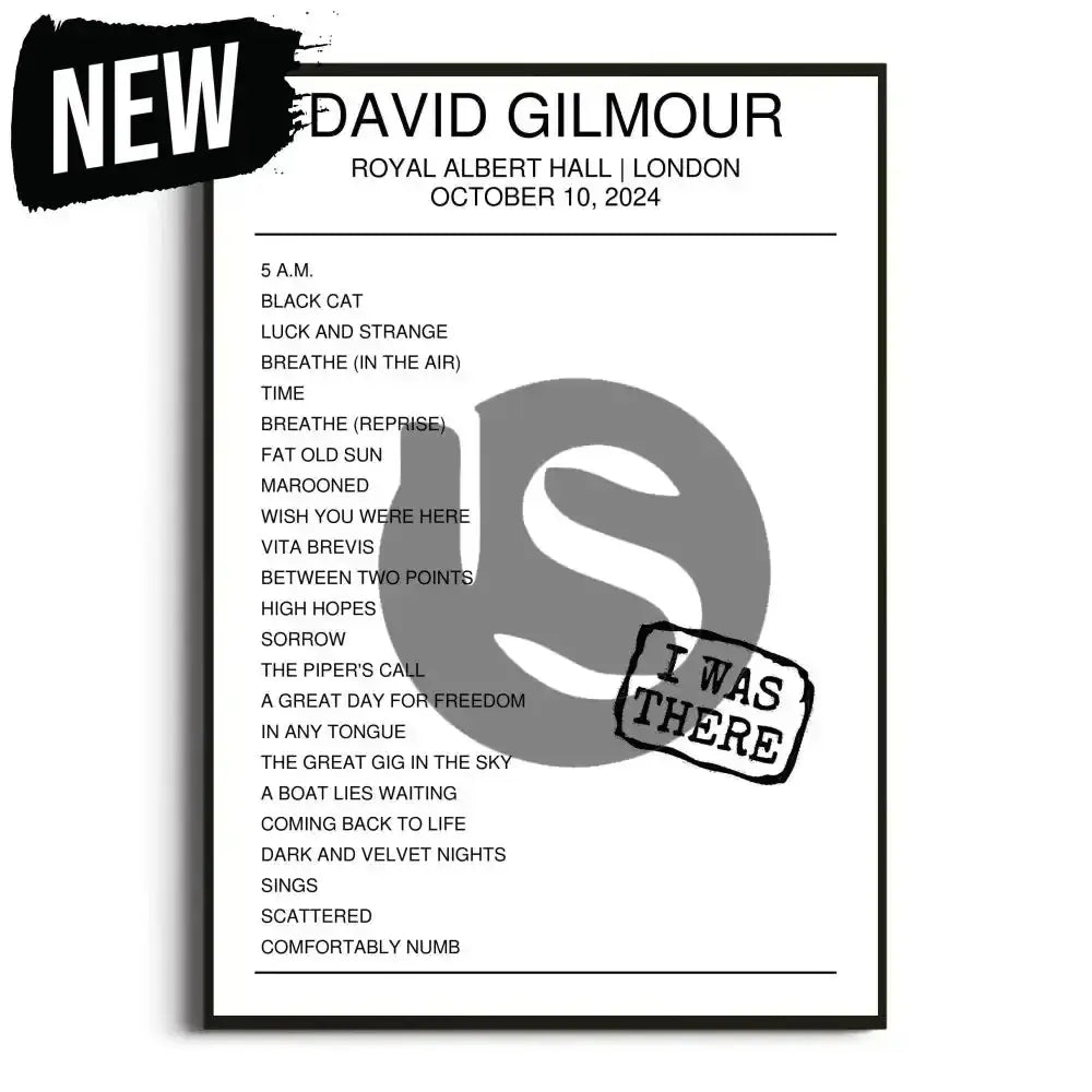 David Gilmour London 10th October 2024 Setlist - I Was There - Setlist