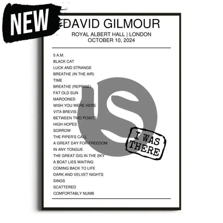 David Gilmour London 10th October 2024 Setlist - I Was There - Setlist