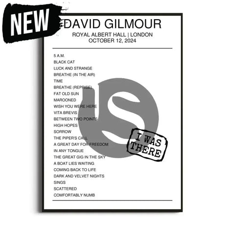 David Gilmour London 12th October 2024 Setlist - I Was There - Setlist