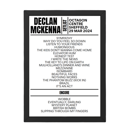 Declan McKenna Setlist Sheffield March 2024 - Setlist