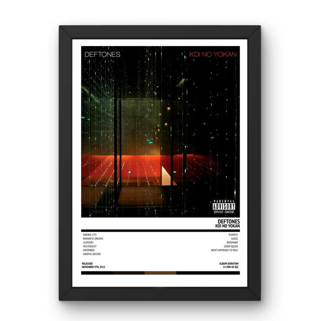 Deftones - Koi No Yokan (2012) Poster - Setlist